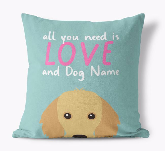 All You Need Is Love: Personalized {breedFullName} Canvas Pillow